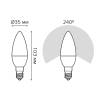 Лампа светодиодная Gauss E14 6.5W 6500K матовая 103101307 фото 2