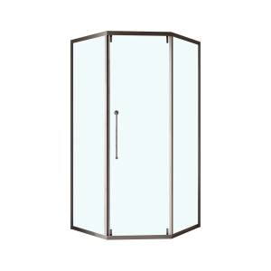Душевой уголок Cezares Relax RELAX-304-P-1-100-C-GM профиль оружейная сталь, стекло прозрачное, 100x100x200