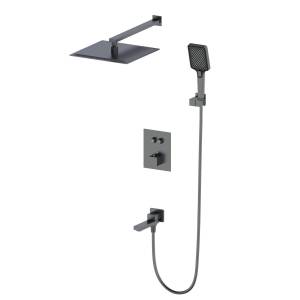 Душевой комплект Wonzon & Woghand WW-88929003-BGM темный графит, с термостатом