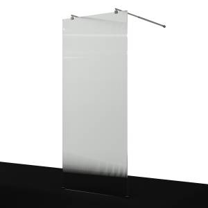 Душевая перегородка Wasserkraft Vechte (Фехте) 60W44GR-FL профиль графит, стекло рифленое, 100x200