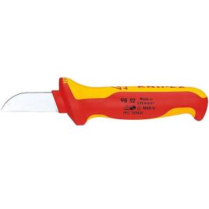 Нож KNIPEX для кабеля VDE, 190 мм, диэлектрический, 2-компонентная рукоятка SB
