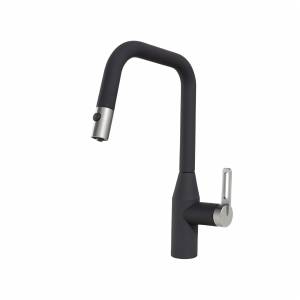 Смеситель для кухни Granula GR-8171 графит, с выдвижным изливом