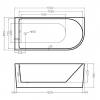 Акриловая ванна Esbano Afina ESVAAFINR белая 170x80x58 фото 3