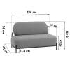 Диван Stool Group Стоун vd-dv-stone-tr-grey букле серый фото 8