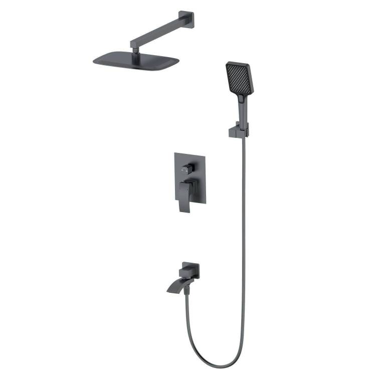 Душевой комплект Wonzon & Woghand WW-88939009A-BGM темный графит