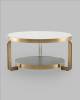 Стол журнальный Stool Group Калисто ECT-316-BRCG white/black светлая и темная керамика 90x90x45 фото 2