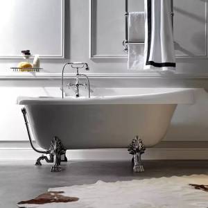 Ванна из искусственного камня Kerasan Retro 105590 170x77 с ножками, со сливом-переливом