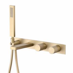 Смеситель для ванны Abber Rund AF8730G золотой матовый