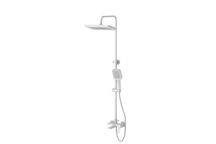 Душевая стойка Avrora Vant AV6340W со смесителем, белый
