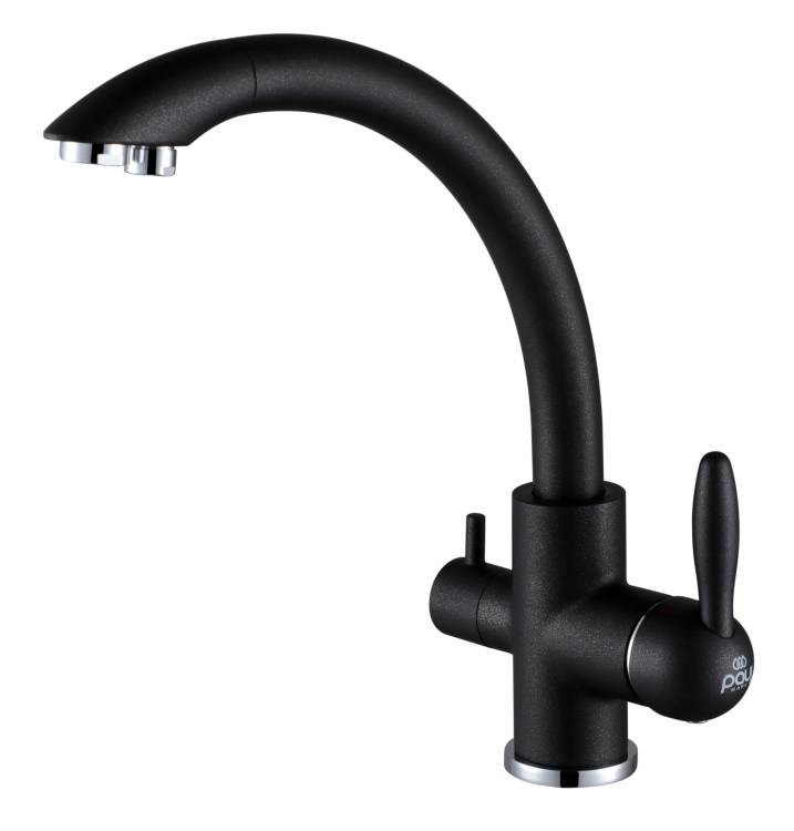 Смеситель для кухни Paulmark Essen Es213001-BLM черный