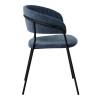 Стул Bradex Home Turin FR 0555, синий вельвет с черными ножками фото 3