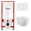 Комплект Tece TC413003480 Инсталляция для унитаза Tece + Унитаз подвесной beWash Minimal безободковый, с сиденьем микролифт, белый глянец