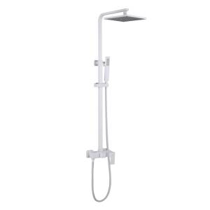 Душевая стойка Abber Daheim AF8220WL без излива, белая матовая