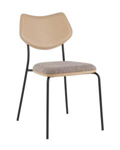 Стул Stool Group Casey B2171 K-6+M8506 D21 серо-коричневый с бежевой экокожей