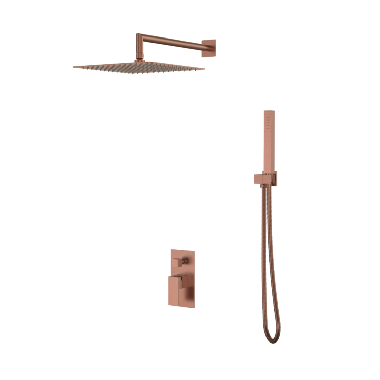 Душевой комплект Boheme Qubic 474-3-BRB Brushed Bronze