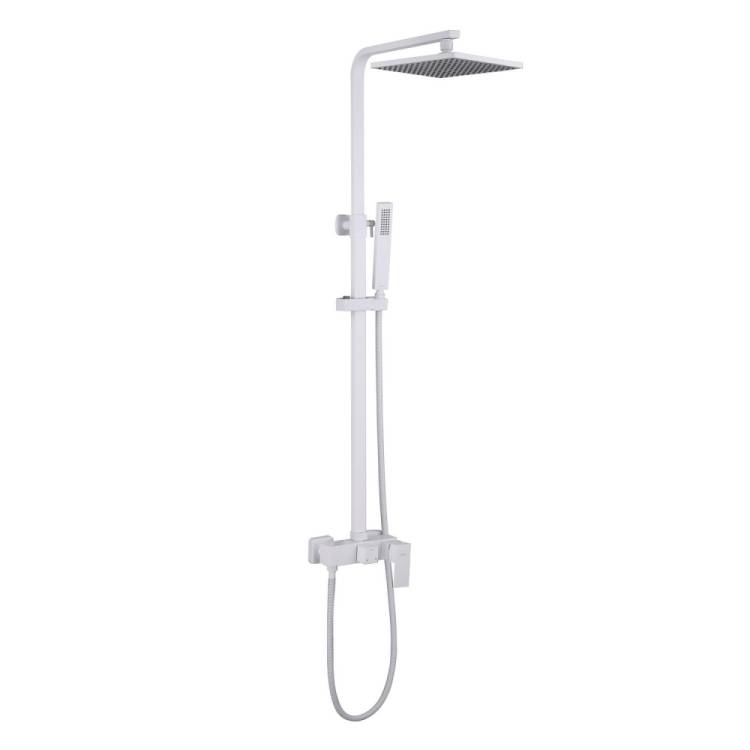 Душевая стойка Abber Daheim AF8220WL без излива, белая матовая