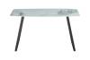 Стол обеденный Stool Group Vermont T-122 Chanel white top bl legs DUAL керамика светлая, ножки черные 140x80x76 фото 2