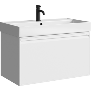 Тумба с раковиной Aqwella Pure PUR0108WM белый, 81x47