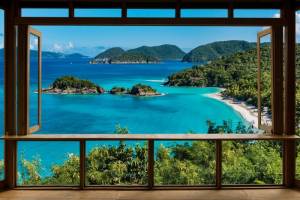 3D Фотообои Artegrafico «Терраса с видом на залив» T019 песок