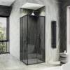 Душевой уголок MaybahGlass MGY-1328-6 стекло графит, 900x900x1950