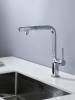 Смеситель для кухни AQUAme Cucina AQM9903CR с выдвижным изливом и подключением к фильтру питьевой воды, хром