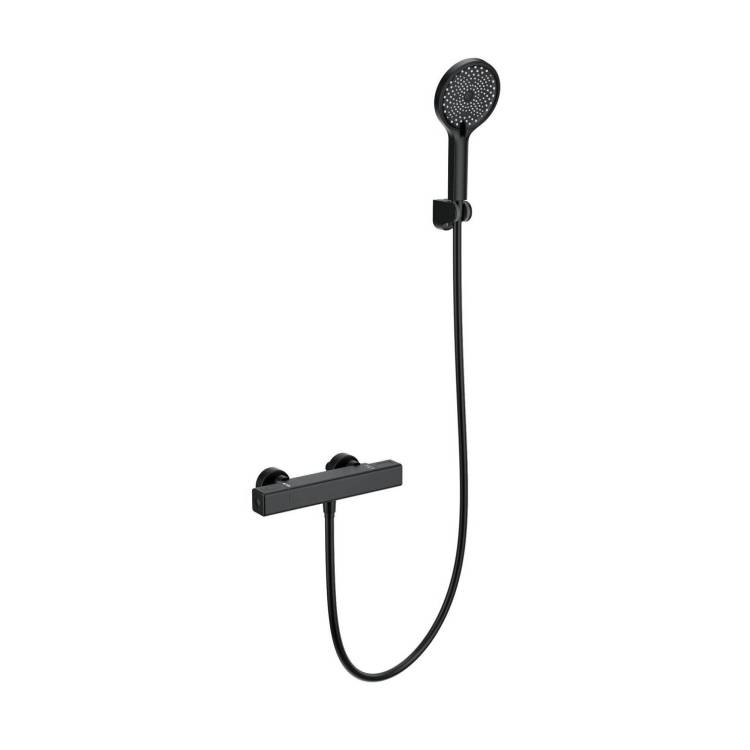 Смеситель для душа Wonzon & Woghand WW-B2016-A-MB термостатический, черный матовый