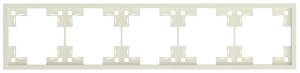 Пятиместная рамка Rikett Standart 35850 MC кремовый сатин