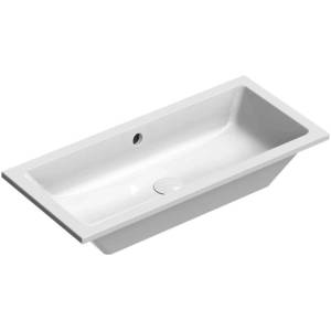 Раковина GSI Kube X 895411 белый глянцевый, 80x37