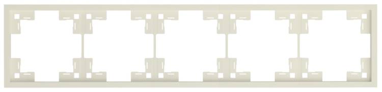 Пятиместная рамка Rikett Standart 35850 MC кремовый сатин