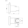 Держатель ручного душа AQUAme AQM8722GM металл шлифованный фото 2