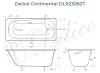 Чугунная ванна Delice Continental DLR230627 180x80, белая, с ножками фото 8