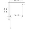 Душевой уголок AQUAme AQM5215-LH-8 800x800x1950мм., стекло 6мм, цвет профиля матовый черный, горизонтальные линии фото 5