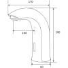 Электронный смеситель для раковины beWash Photocell BWAM1BS811 со смешиванием, черный, 220В/6В фото 2