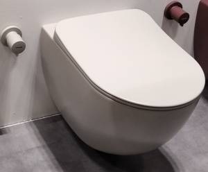 Комплект Унитаз подвесной Creavit Free FE322-11CG00E-0000 безободковый, холодный серый матовый + Крышка-сиденье Creavit Free KC0903.01.1800E холодный серый матовый