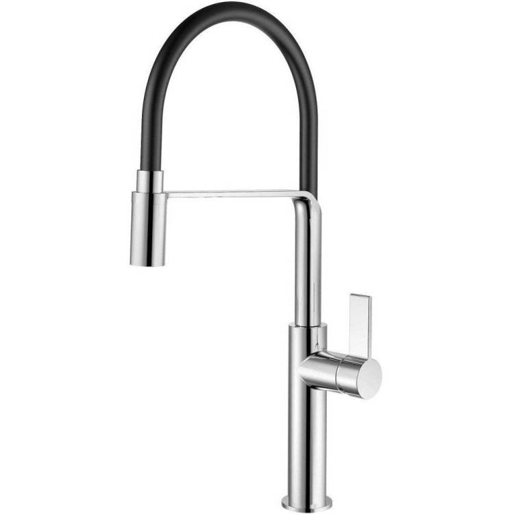 Смеситель для кухни Rush MS9035-35Black с гибким изливом, черный