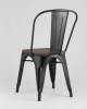 Набор из 6 стульев Stool Group Tolix YD-H440B-W LG-01 X6 черный глянцевый, темное дерево фото 7