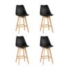 Набор из 4 барных стульев Stool Group Frankfurt Y815A-75CM black X4 черный