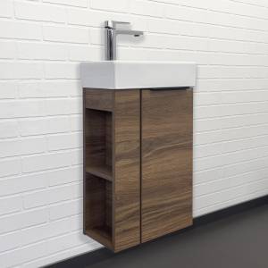 Тумба с раковиной Comforty Матэ-40 00-00015325 дуб темно-коричневый