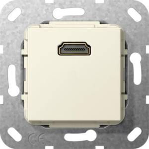 Розетка HDMI Gira System 55 кремовый глянцевый 566901