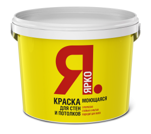 Краска для стен и потолков моющаяся Ярославские краски Ярко 6 кг