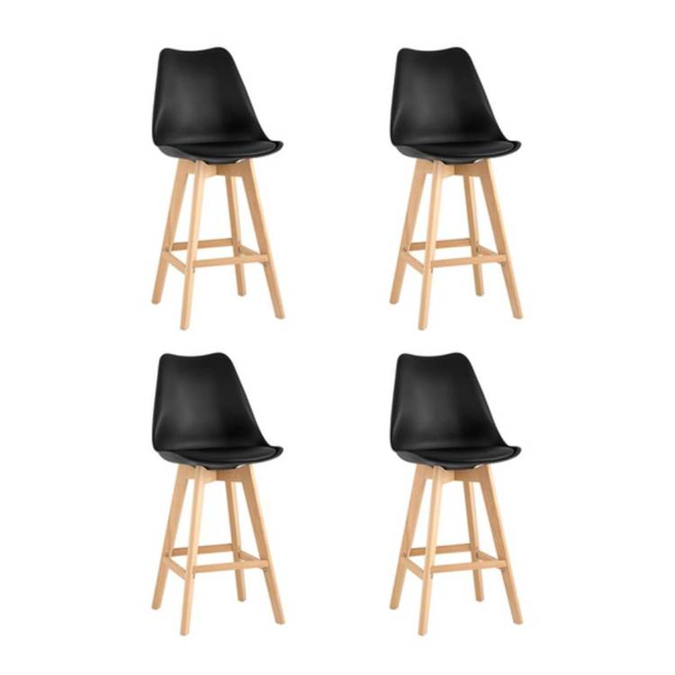 Набор из 4 барных стульев Stool Group Frankfurt Y815A-75CM black X4 черный