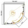 Душевой уголок Cezares Giubileo R2 80 scorrevole C Br фото 2