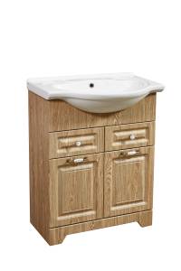 Тумба с раковиной Stella Polar Кармела 65 SP-00000178 карпатская ель, раковина Байкал 65