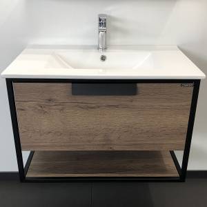 Тумба с раковиной Comforty Бонн 75 00-00006487 дуб темный