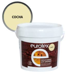 Шпатлевка для дерева для наружных и внутренних работ EUROTEX акрил сосна 1.5 кг