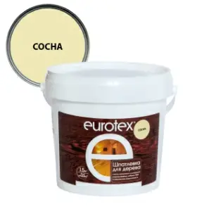 Шпатлевка для дерева для наружных и внутренних работ EUROTEX акрил сосна 1.5 кг