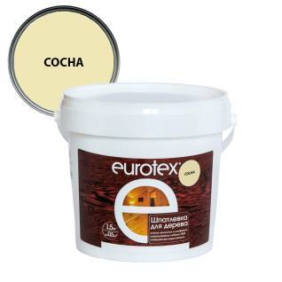 Шпатлевка для дерева для наружных и внутренних работ EUROTEX акрил сосна 1.5 кг