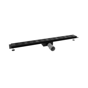 Душевой трап Teymi Ellie T90376 решетка черная, 10x80 см