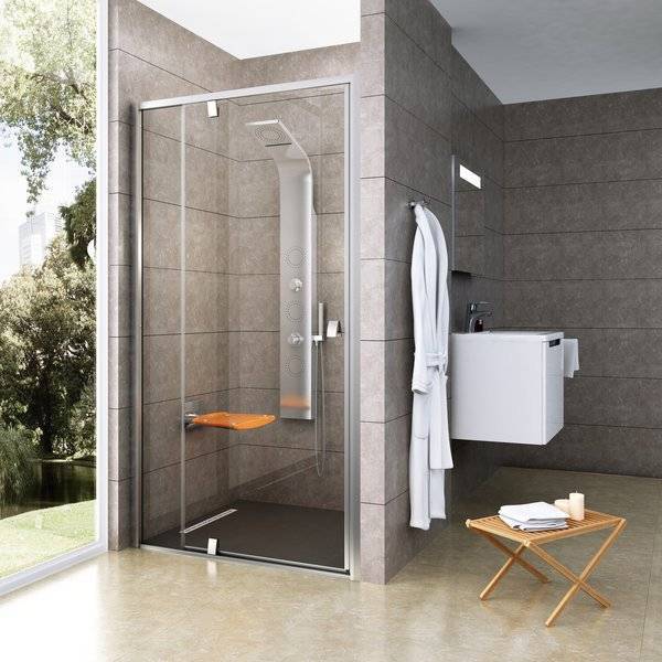 Душевая дверь в нишу Ravak PDOP2-100 Transparent, профиль хром