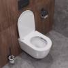 Унитаз подвесной Cezares Relax CZR-3806-53-TH-TOR/SC безободковый, сиденье микролифт фото 10